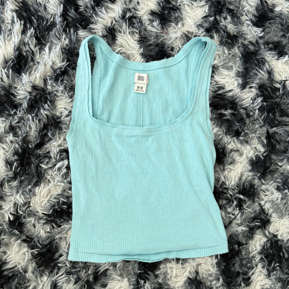 BDG Sky Blue Ribbed Tank